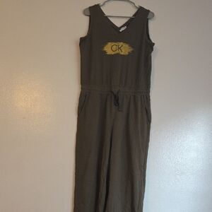Calvin Klein Khaki Sleeveless Jumpsuit